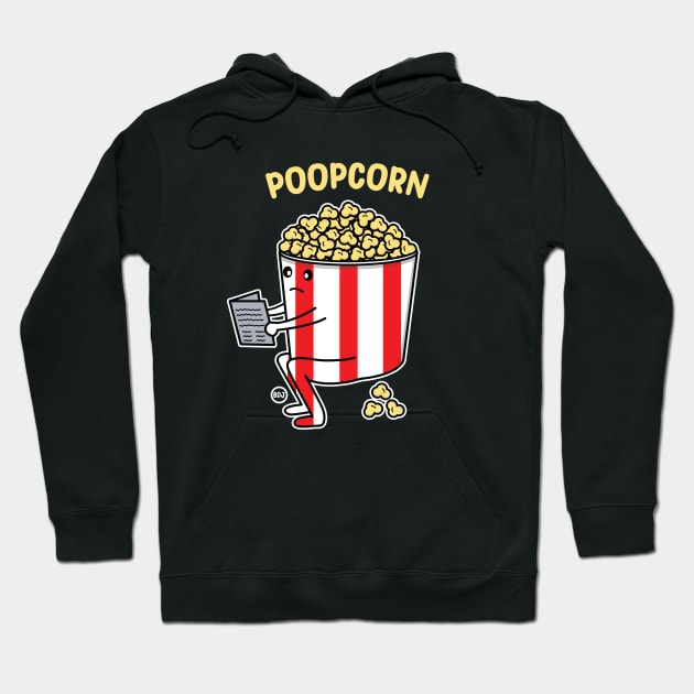 poopcorn - funny pooping popcorn Hoodie by Mr. Bdj